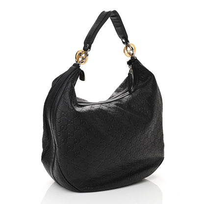 Gucci Guccissima Large GG Twins Hobo Black 3 of 11