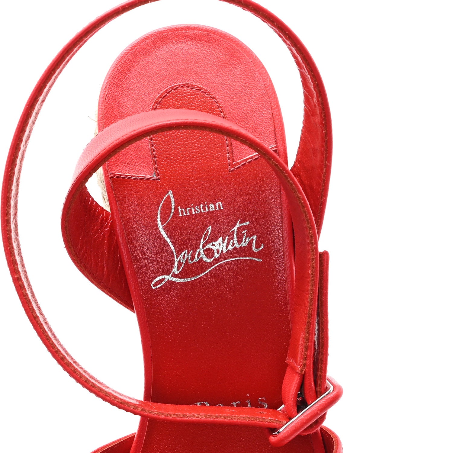 Christian Louboutin Nappa Summer Mariza 85 Espadrille Sandals 36 Ole Natural 8 of 8