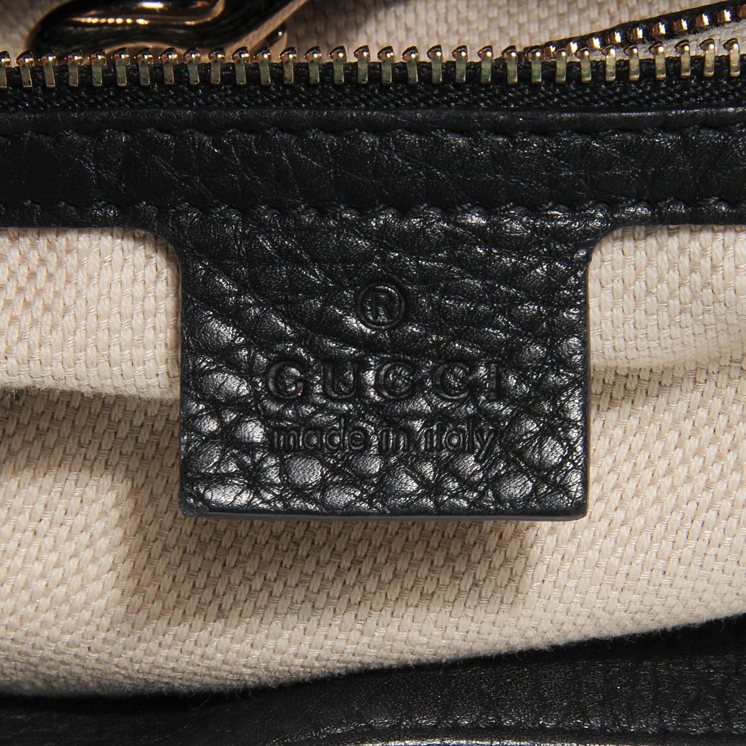 Gucci Pebbled Calfskin Medium Soho Chain Shoulder Bag Black 5 of 9