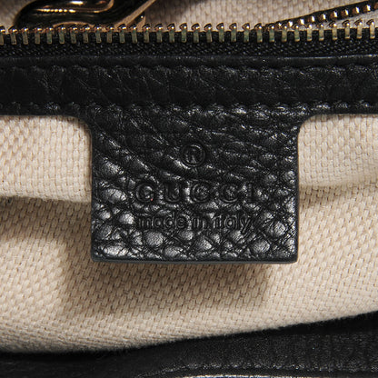 Gucci Pebbled Calfskin Medium Soho Chain Shoulder Bag Black 5 of 9