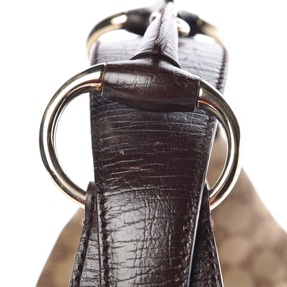 Gucci Monogram Medium Horsebit Chain Hobo Dark Brown 11 of 11