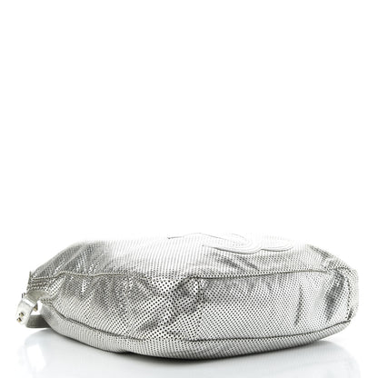 Chanel Metallic Glazed Calfskin Perforated Medium Rodeo Drive Tote Silver 5 of 14