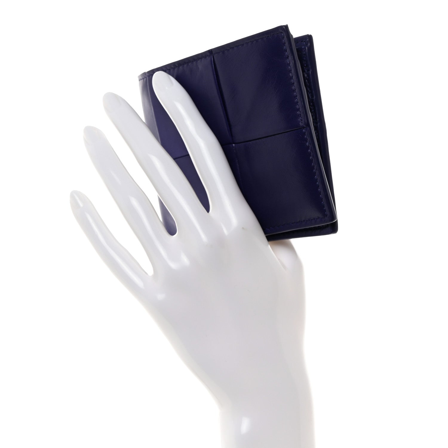Bottega Veneta Calfskin Maxi Intrecciato Bi-Fold Wallet Plum 2 of 7