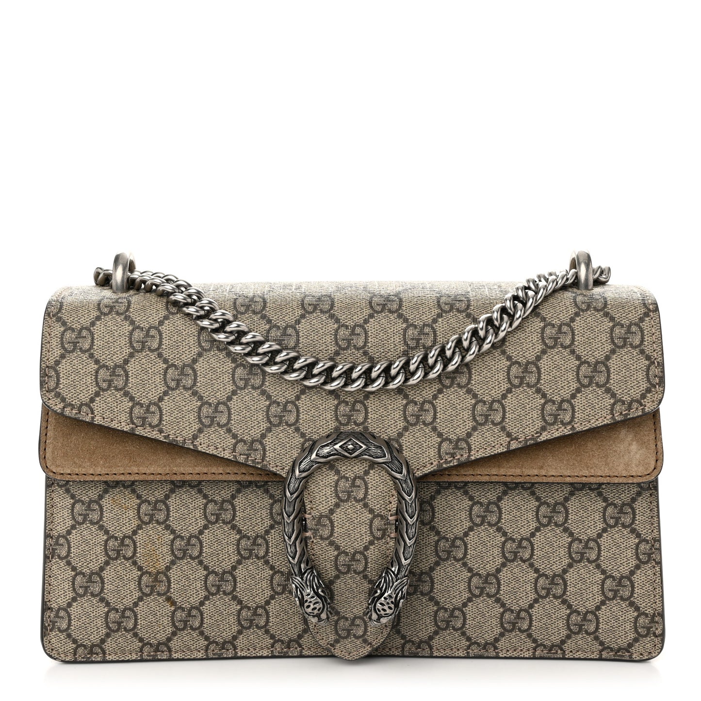 GG Supreme Monogram Small Dionysus Shoulder Bag Taupe