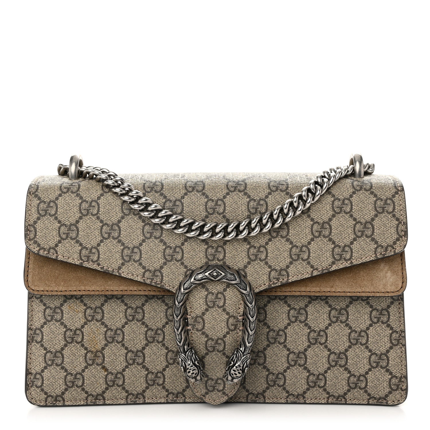 Gucci GG Supreme Monogram Small Dionysus Shoulder Bag Taupe 1 of 11
