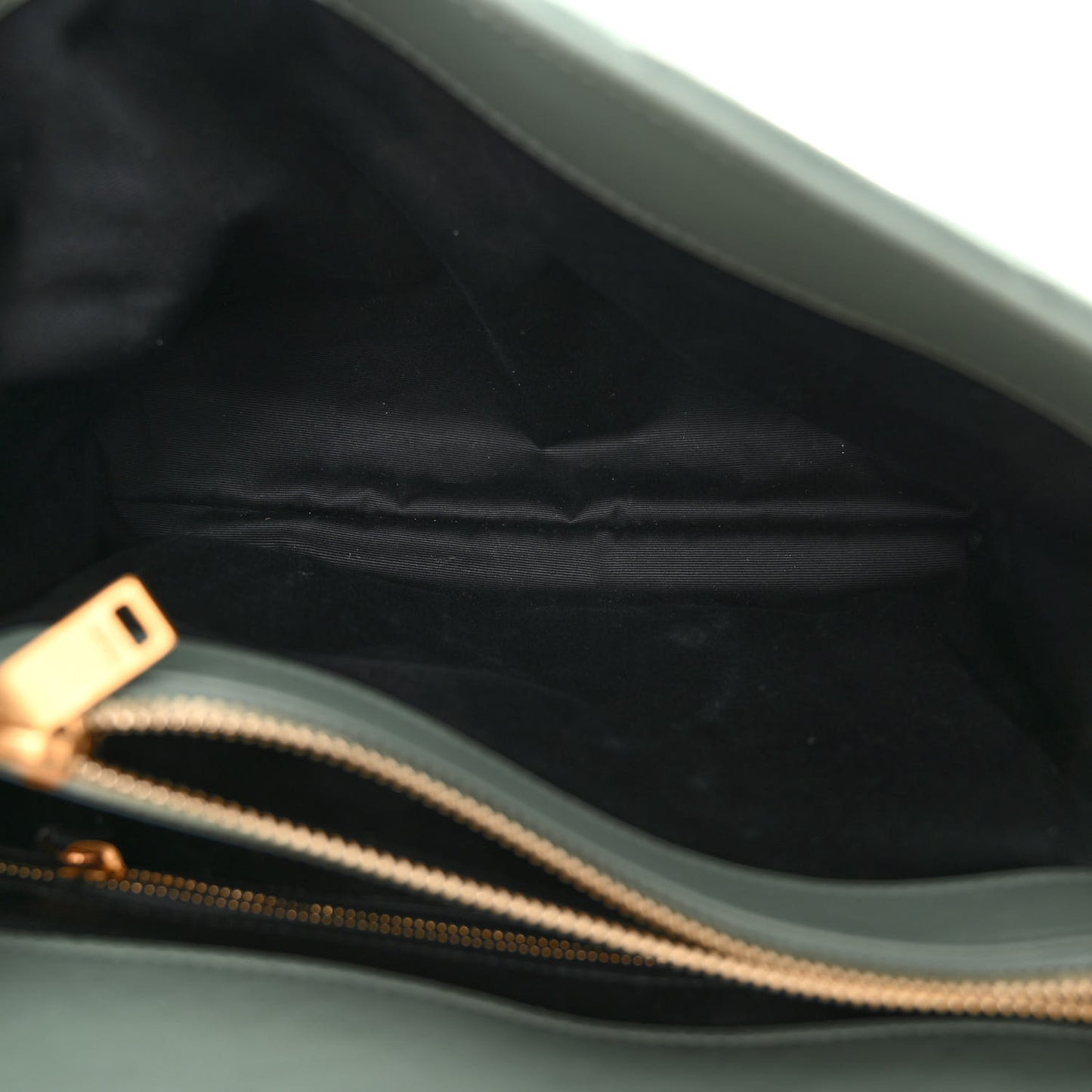 Suede Y Quilted Monogram Medium Loulou Chain Satchel Vert Opaline