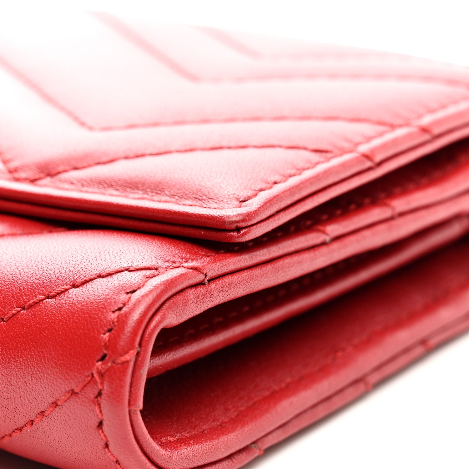 Gucci Calfskin Matelasse GG Marmont Continental Wallet Hibiscus Red 10 of 12