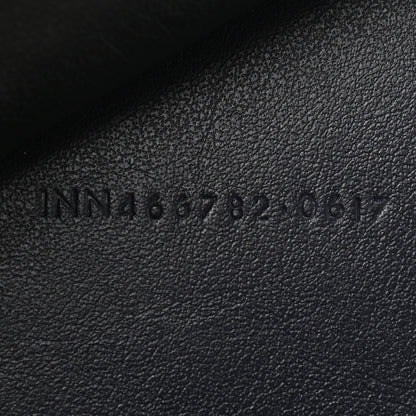 Saint Laurent Grain De Poudre Matelasse Chevron Small Monogram Passport Case Deep Marine 7 of 7