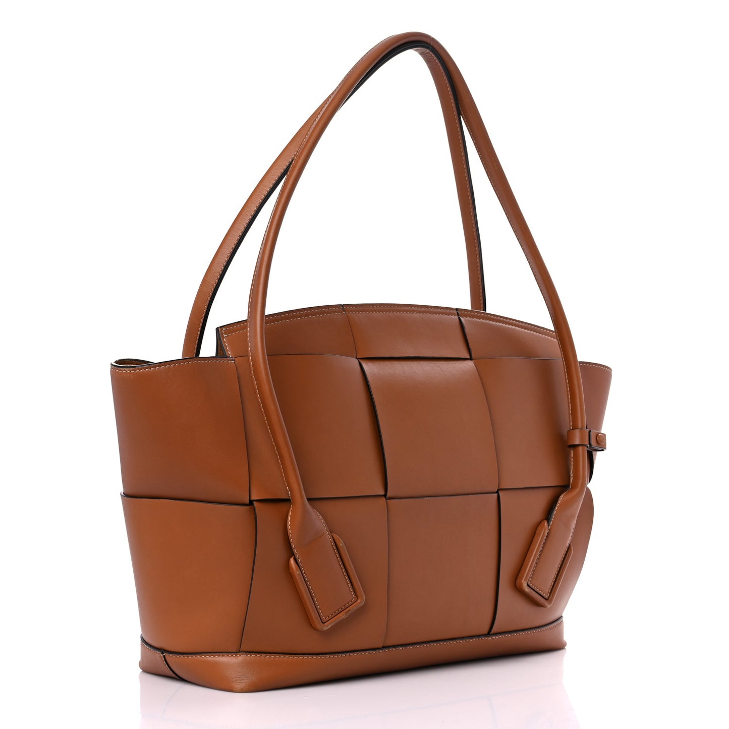 French Calfskin Maxi Intrecciato Large Arco Wood