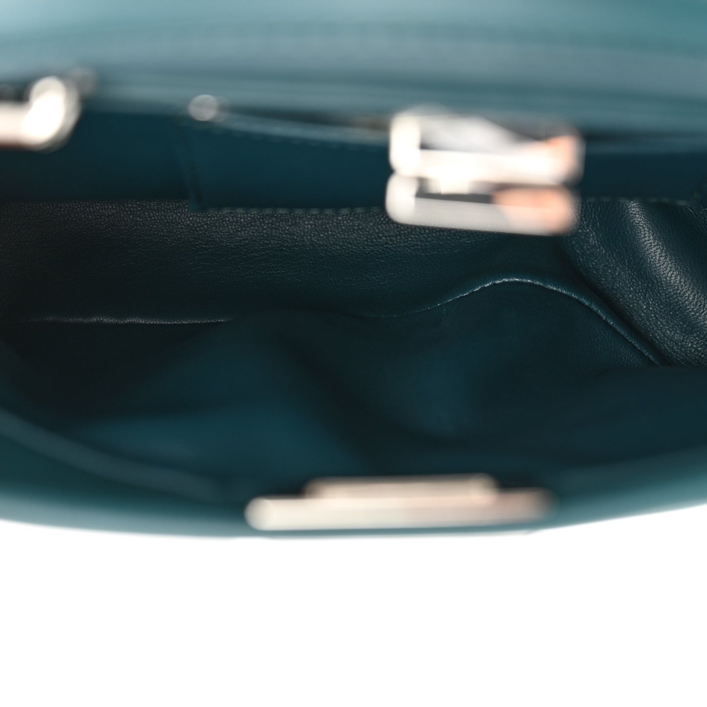Nappa Waves Bi-Color Mini Peekaboo Iconic Satchel Ocean