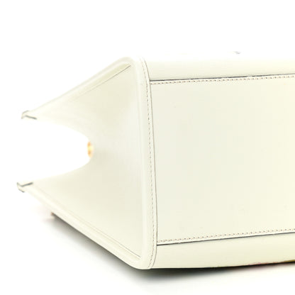 Gucci New Shangai Calfskin Tiger Savanah Textured Calfskin Medium Tote Chalky White Multicolor 9 of 11