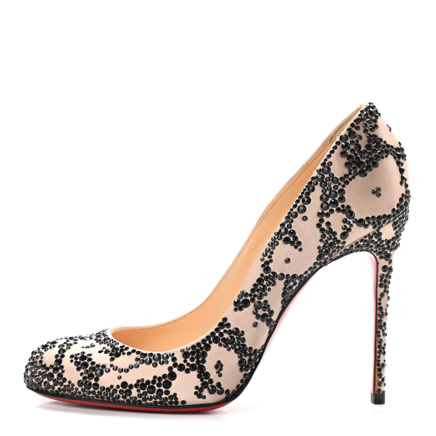 Crepe Satin Strass Devone 100 Pumps 38 Nude