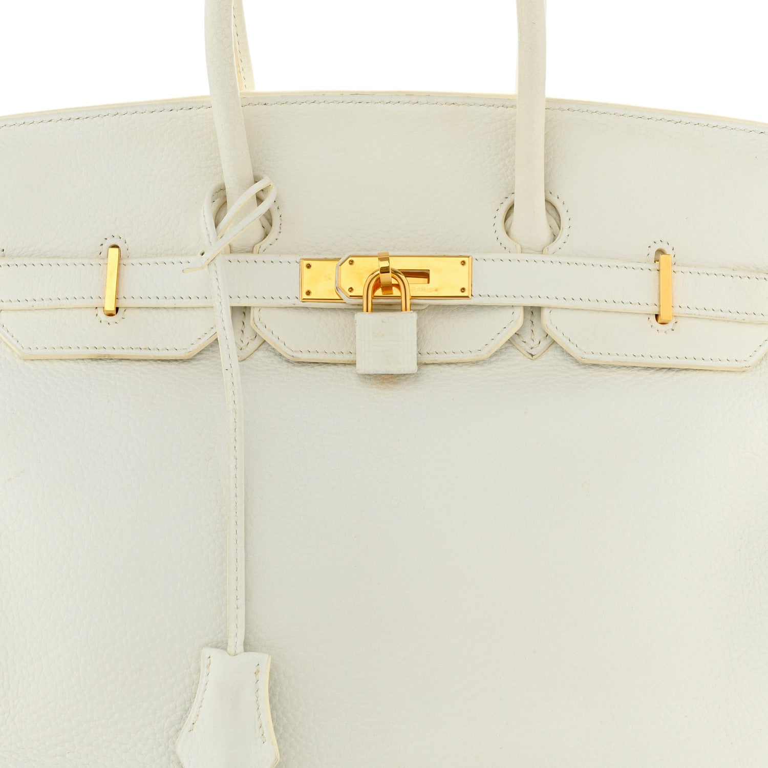 Hermes Taurillon Clemence Birkin 35 White 14 of 16