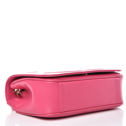 Chanel Lambskin CC Mania Flap Bag Pink 4 of 13