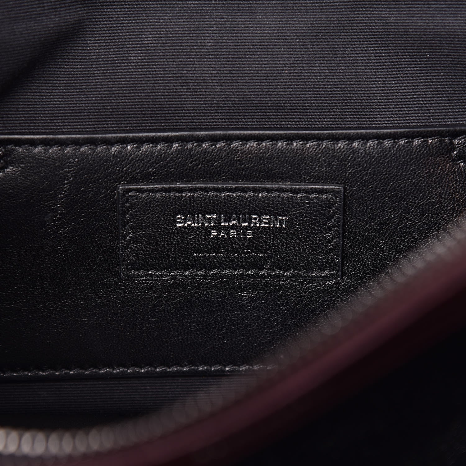 Saint Laurent Calfskin Mixed Matelasse Triquilt Large Monogram Envelope Satchel Bordeaux 8 of 34