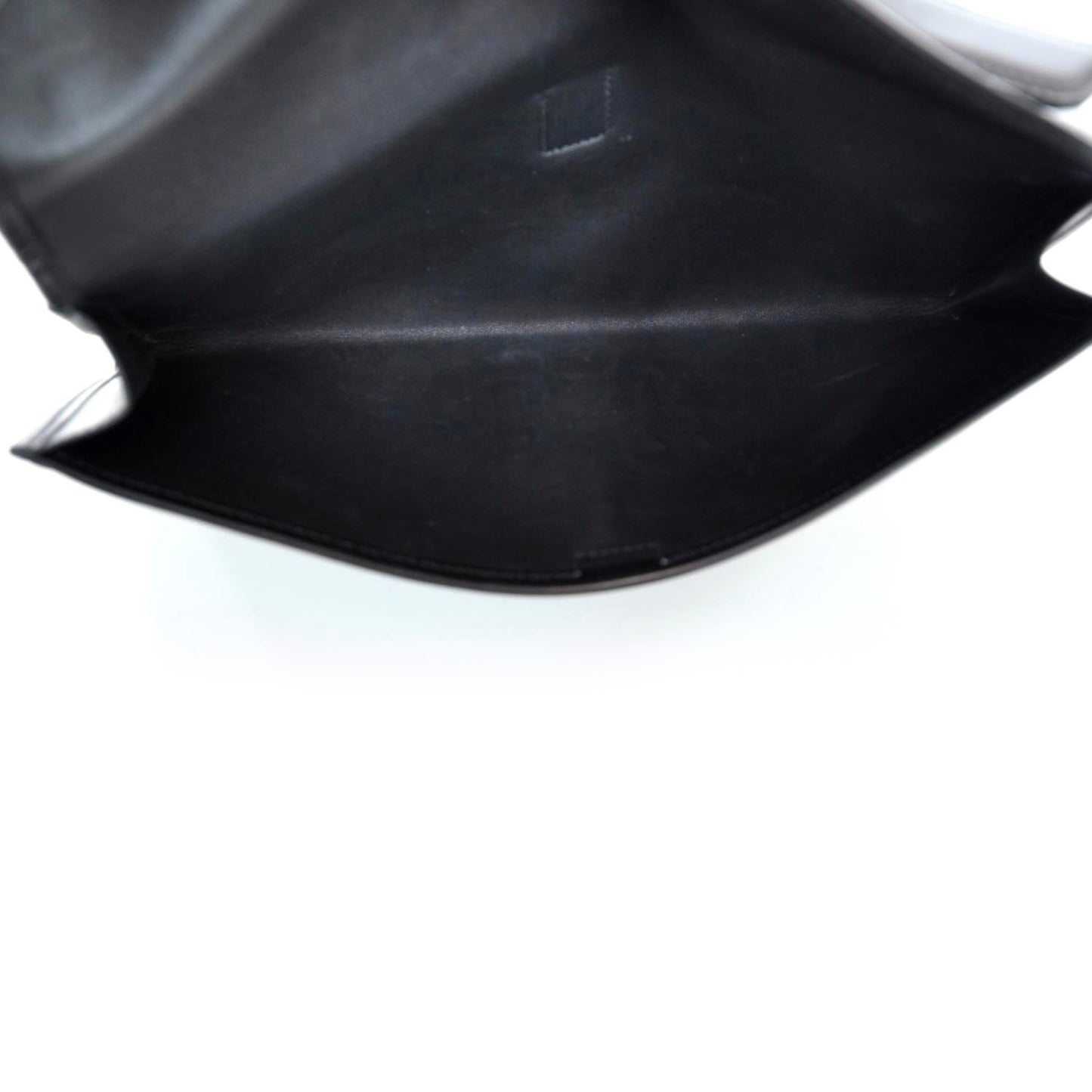 Box Leather Jige Clutch Black