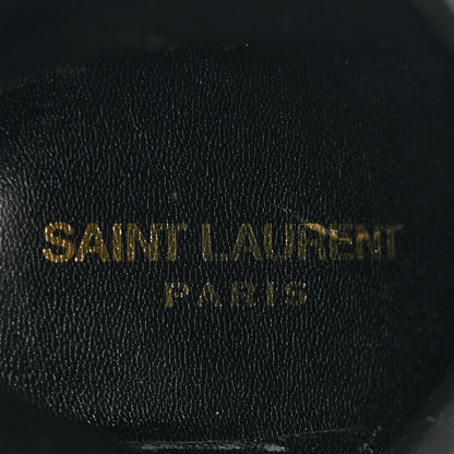 Saint Laurent Alligator Embossed Patent Calfskin Opyum 110 Ankle Boots 38 Black 8 of 9