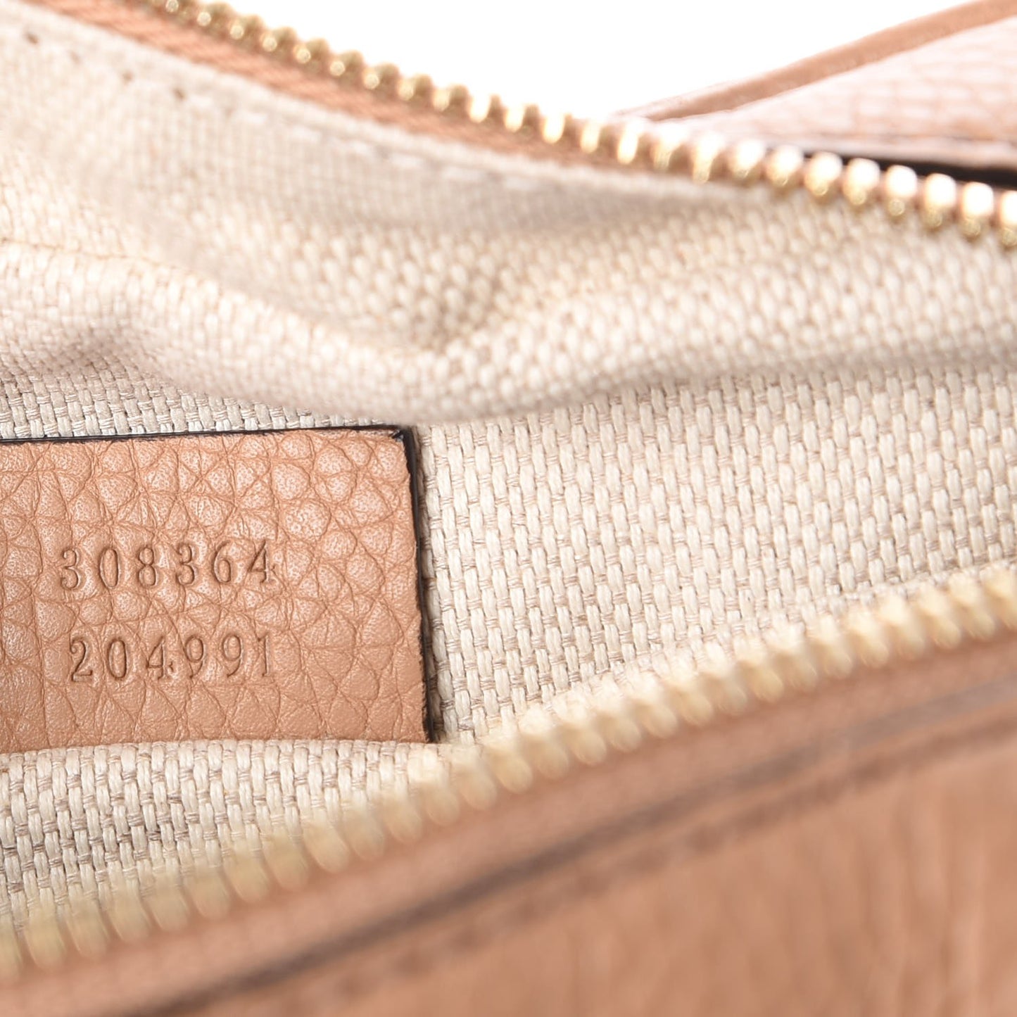 Pebbled Calfskin Small Soho Disco Bag Rose Beige