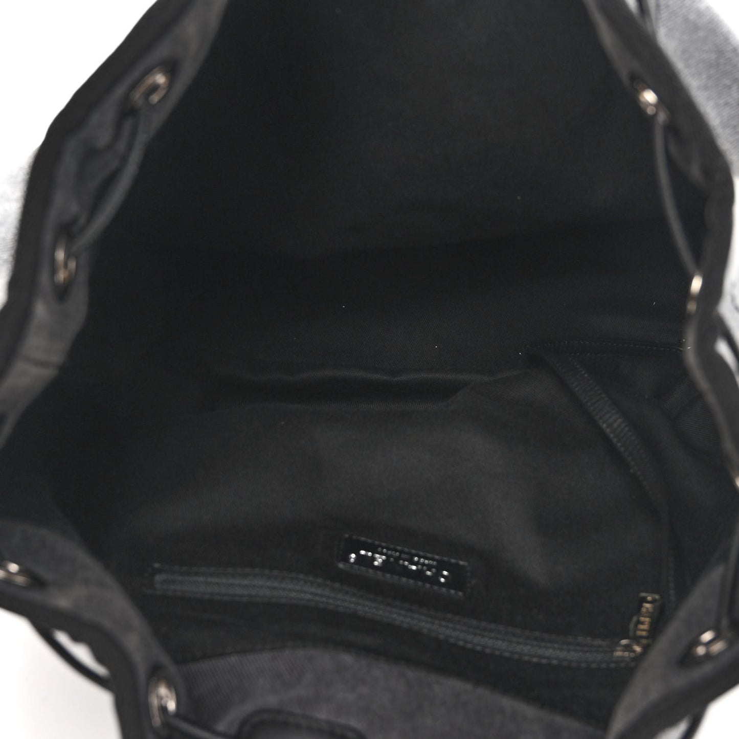 Canvas Sequin Large Deauville Backpack Charcoal