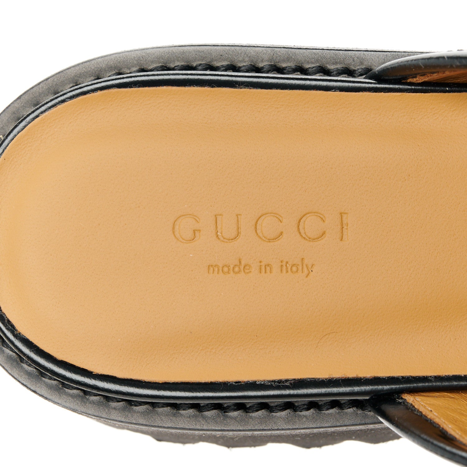 Gucci Magnum Calfskin Womens Horsebit Platform Mules 37 Black 7 of 11