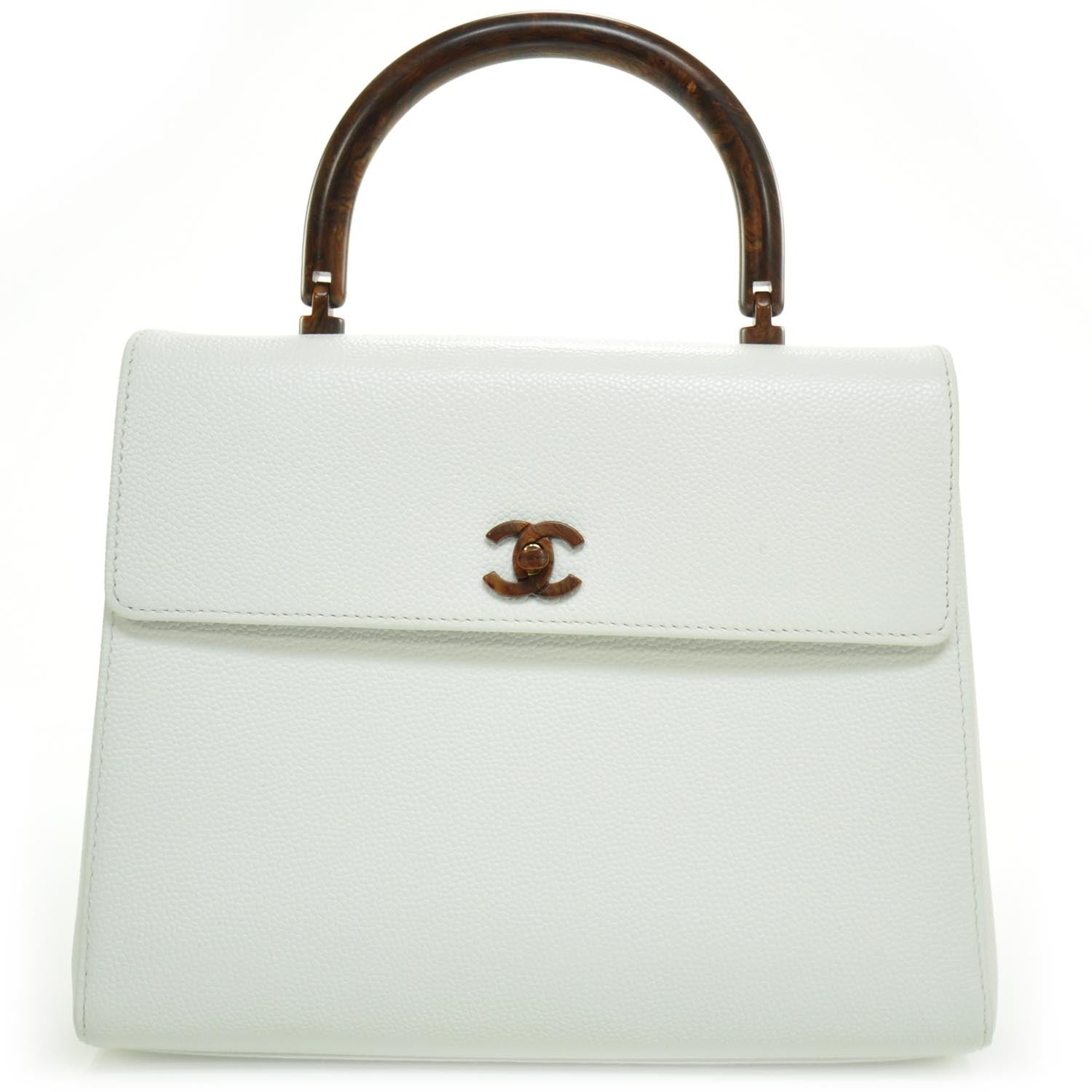 Chanel Caviar Kelly Flap Bag White 1 of 11