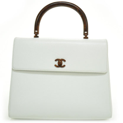 Chanel Caviar Kelly Flap Bag White 1 of 11