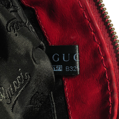 Gucci Leather Studded Babouska Clutch Red 6 of 8