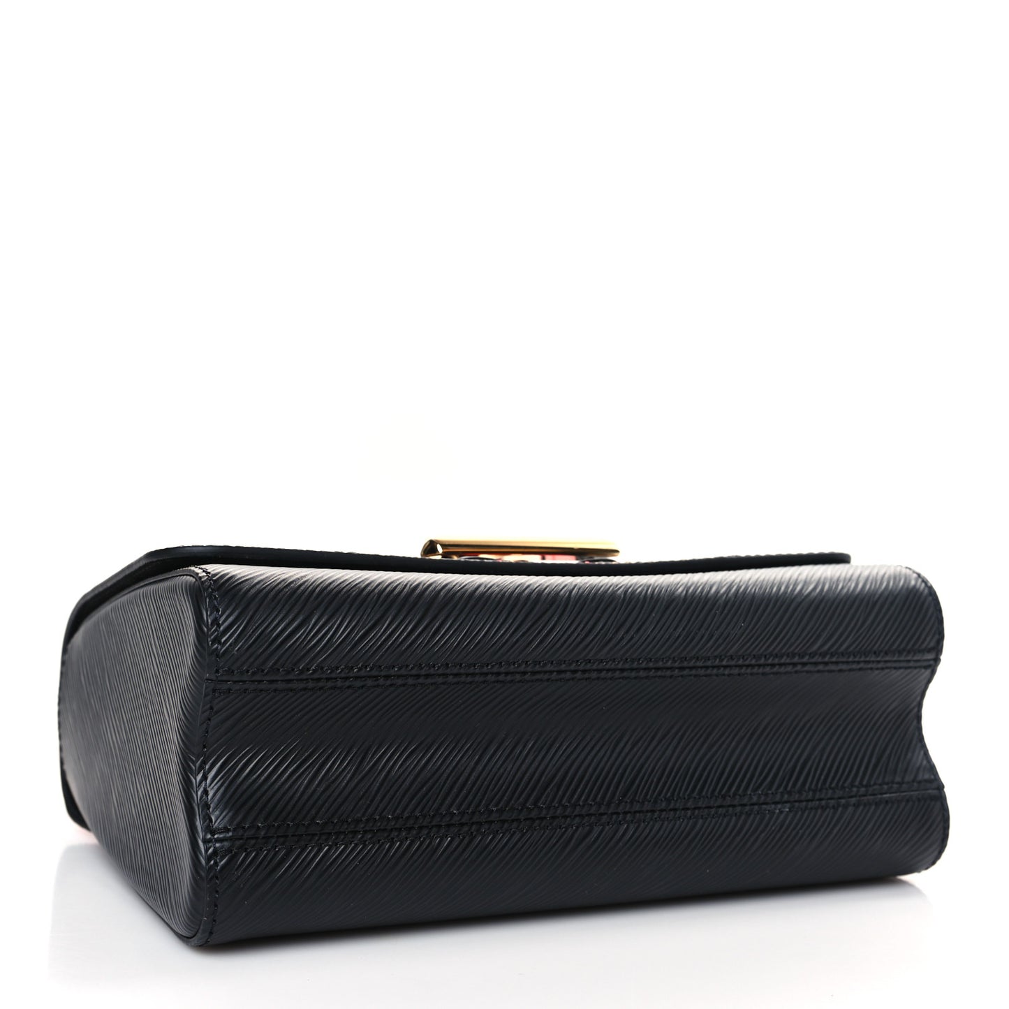 Epi Jungle Twist Shoulder Bag MM Black Coquelicot