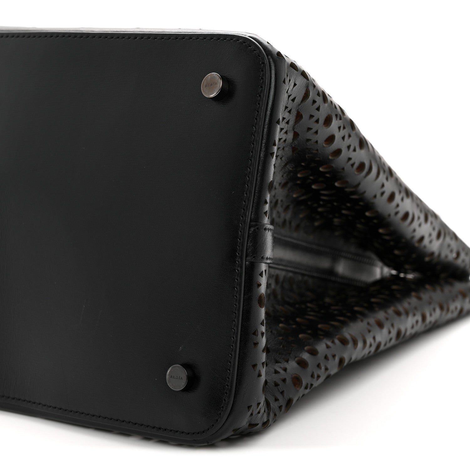 Alaia Lux Calfskin Vienne Vague Mina 32 Bag Black 10 of 11