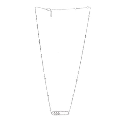 Messika 18K White Gold Diamond Move Pave Necklace 2 of 5