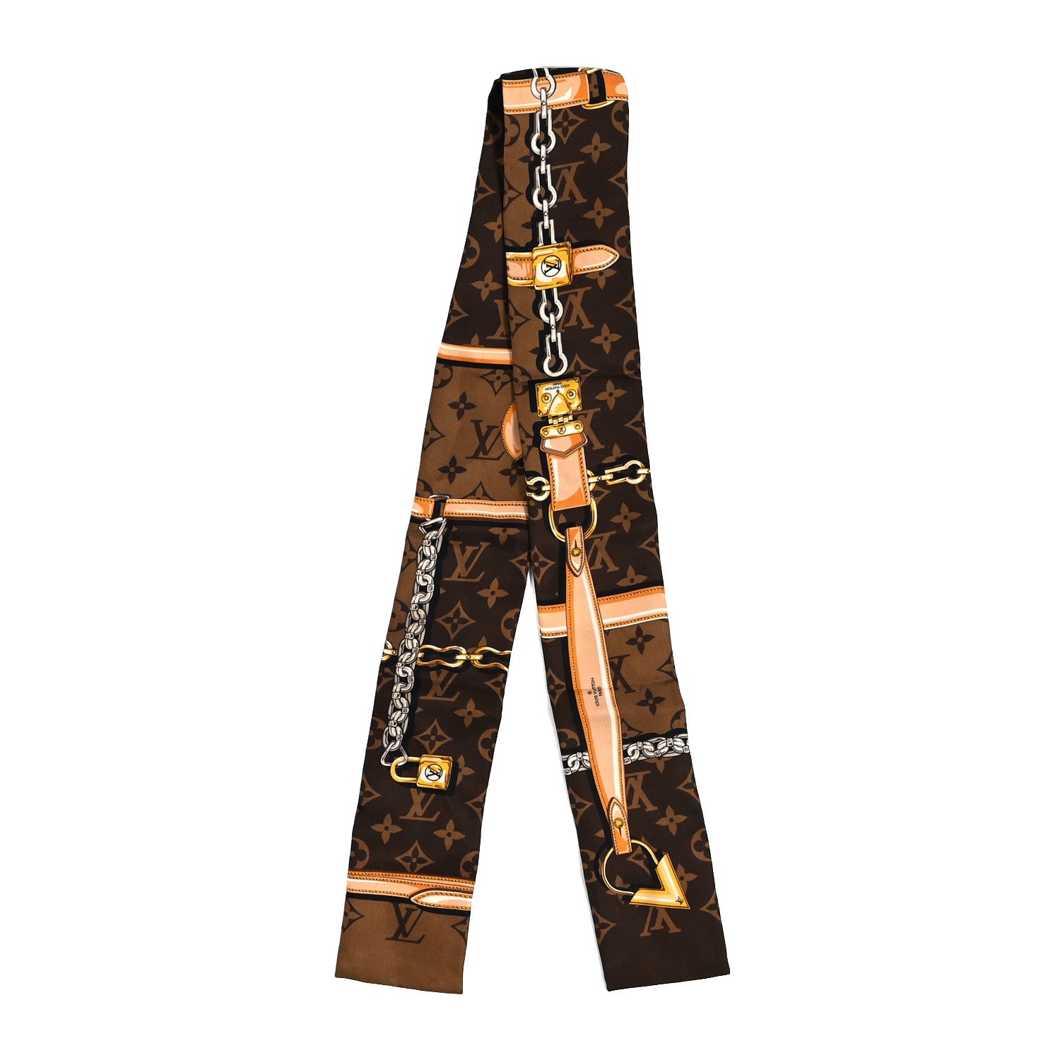 Louis Vuitton Silk Monogram Confidential Bandeau Brown 2 of 4