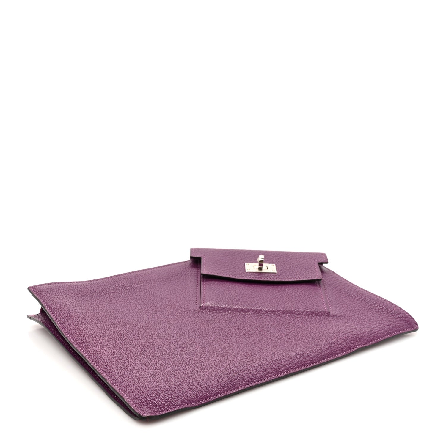 Hermes Chevre Mysore Kelly Pocket To Go Pouch Anemone 4 of 11