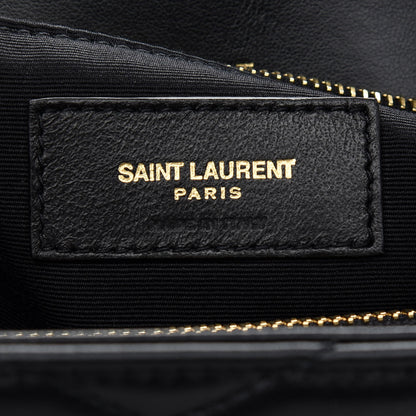 Saint Laurent Calfskin Y Quilted Monogram Large Loulou Chain Satchel Black 6 of 10