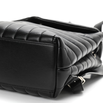 Saint Laurent Calfskin Y Quilted Monogram Small Loulou Backpack Black 10 of 12