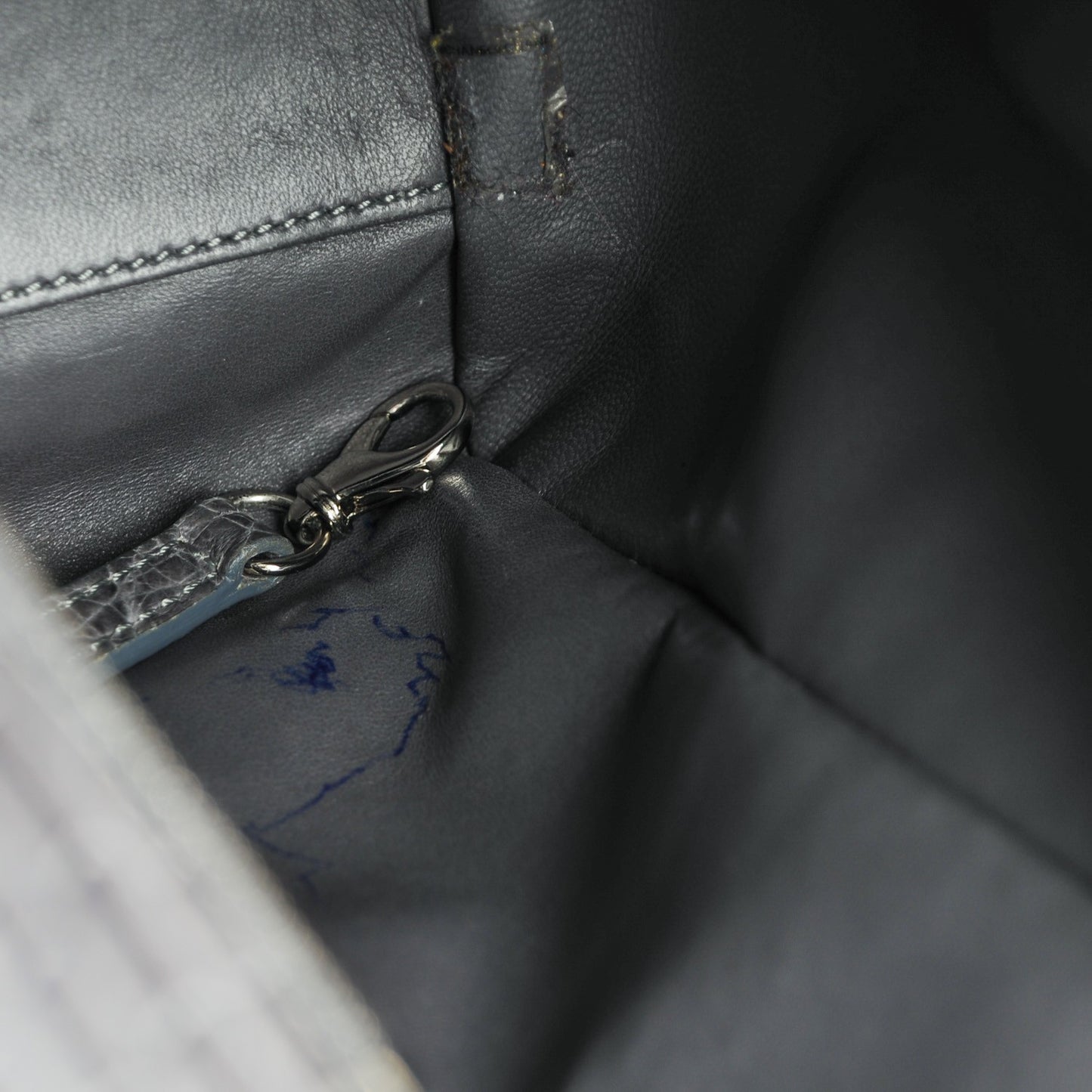 Matte Alligator Paris Biarritz Tote Grey