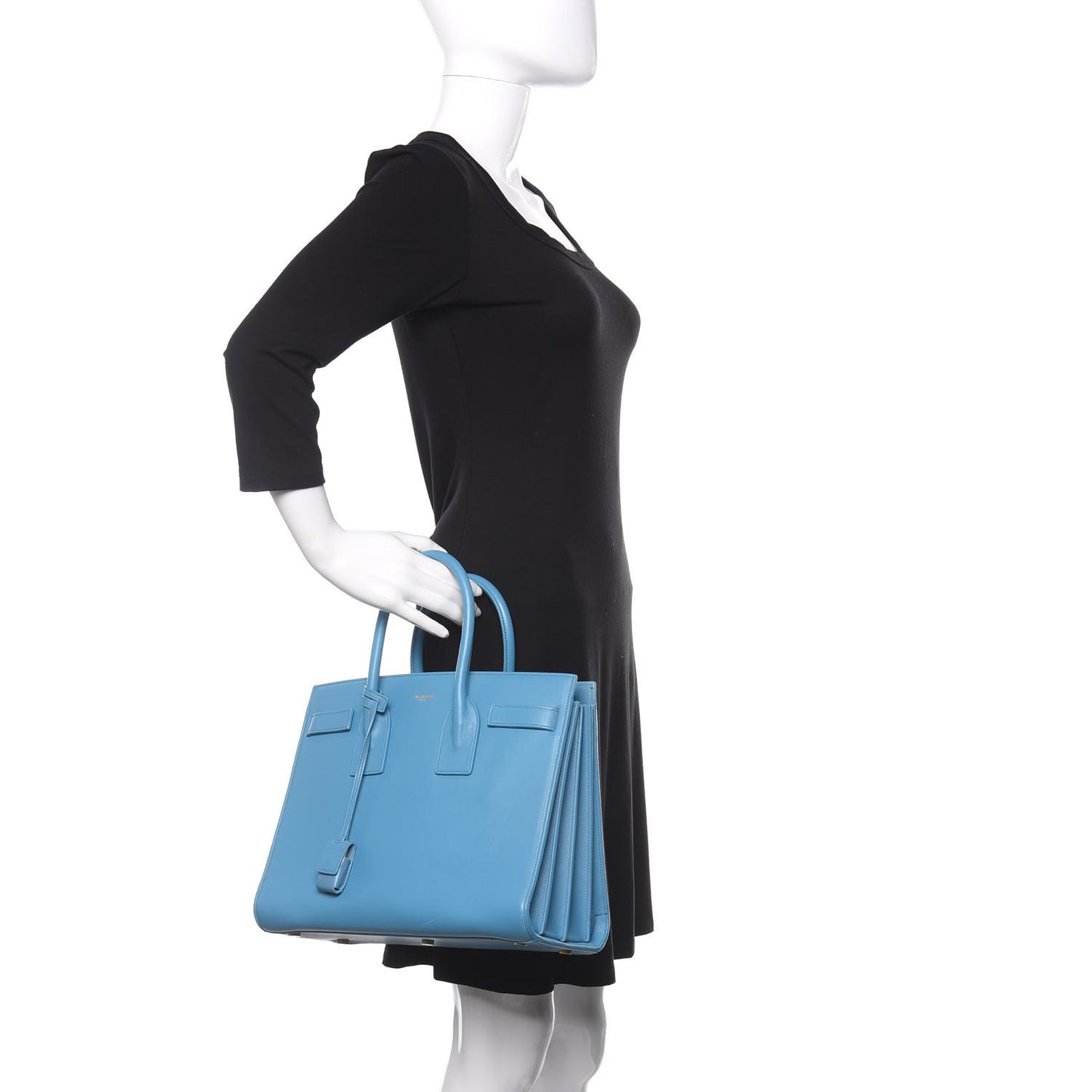 Calfskin Small Sac De Jour Light Blue