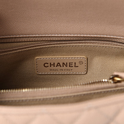 Chanel Caviar Lizard Embossed Quilted Small Coco Handle Flap Beige 5 of 10