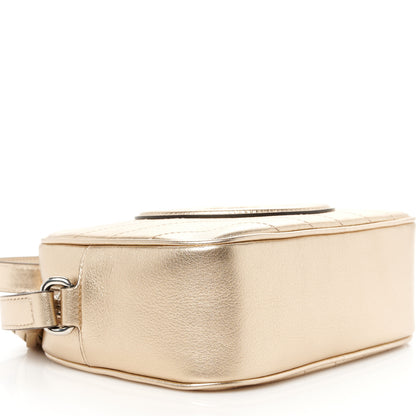 Gucci Metallic Sakai Be Green Calfskin Diagonal Stitched Small Blondie Shoulder Bag Golden Beige 10 of 11