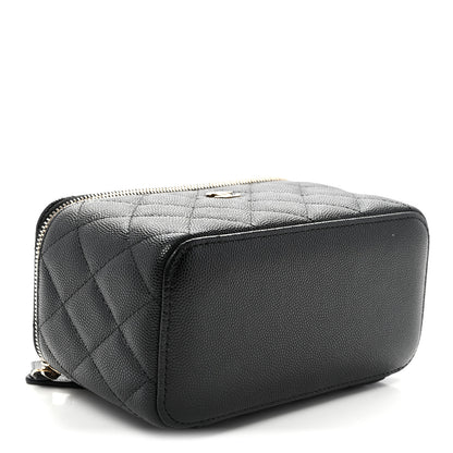 Chanel Caviar Quilted Small Vanity Case With Chain Black 4 of 10
