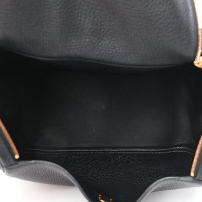 Hermes Taurillon Clemence Lindy 26 Black 5 of 10