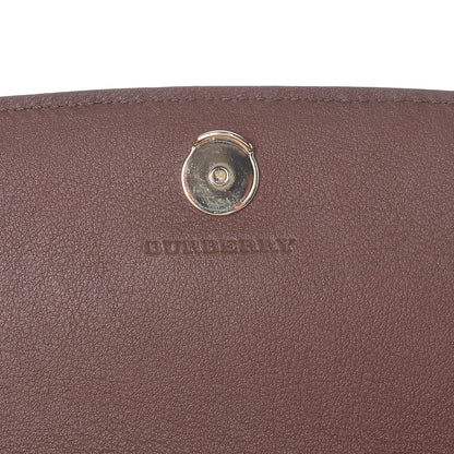 Burberry Derby Calfskin House Check Henley Wallet On Chain Tan 6 of 8