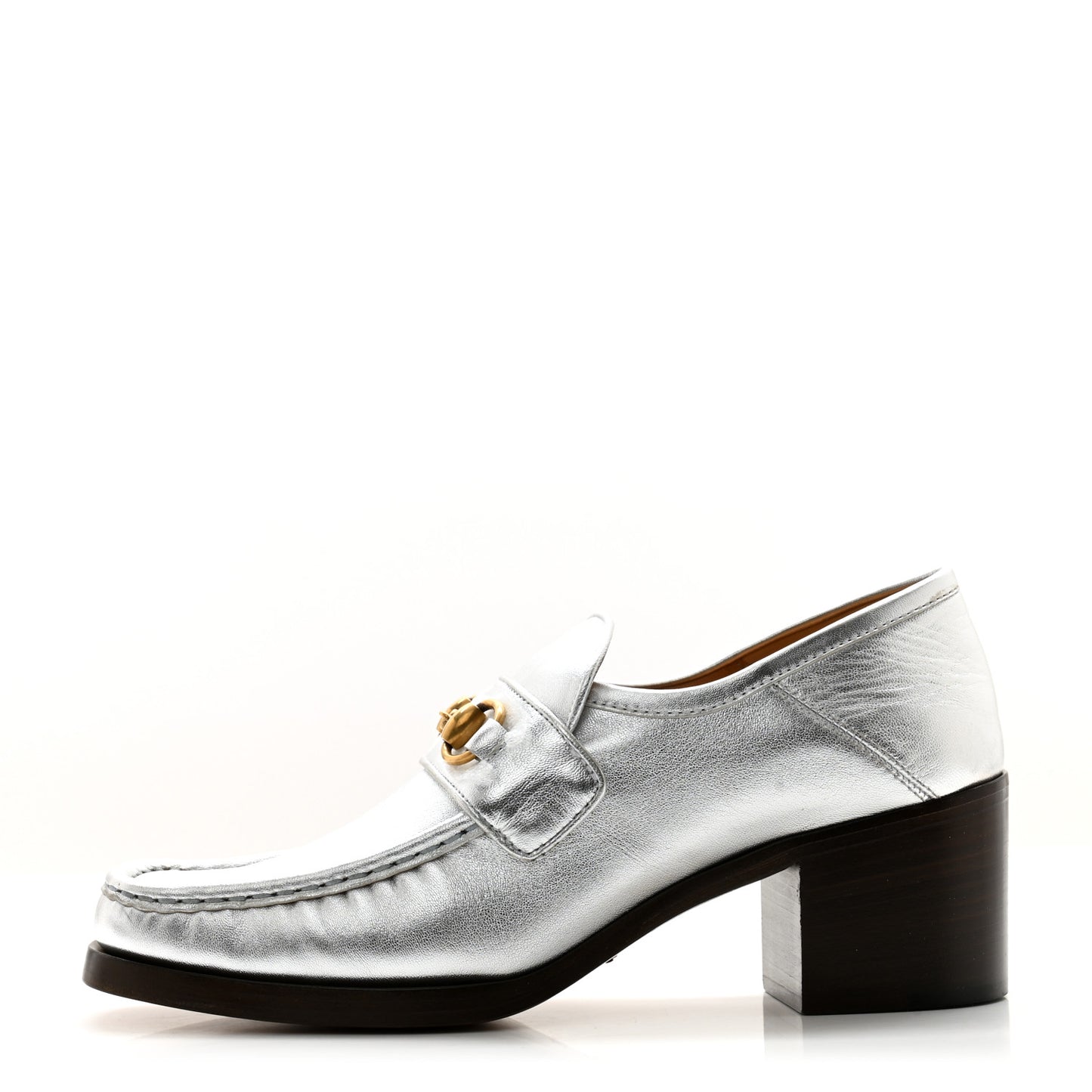 Galassia GG Marmont Fringe 50mm Loafer Pumps 39.5 Argento