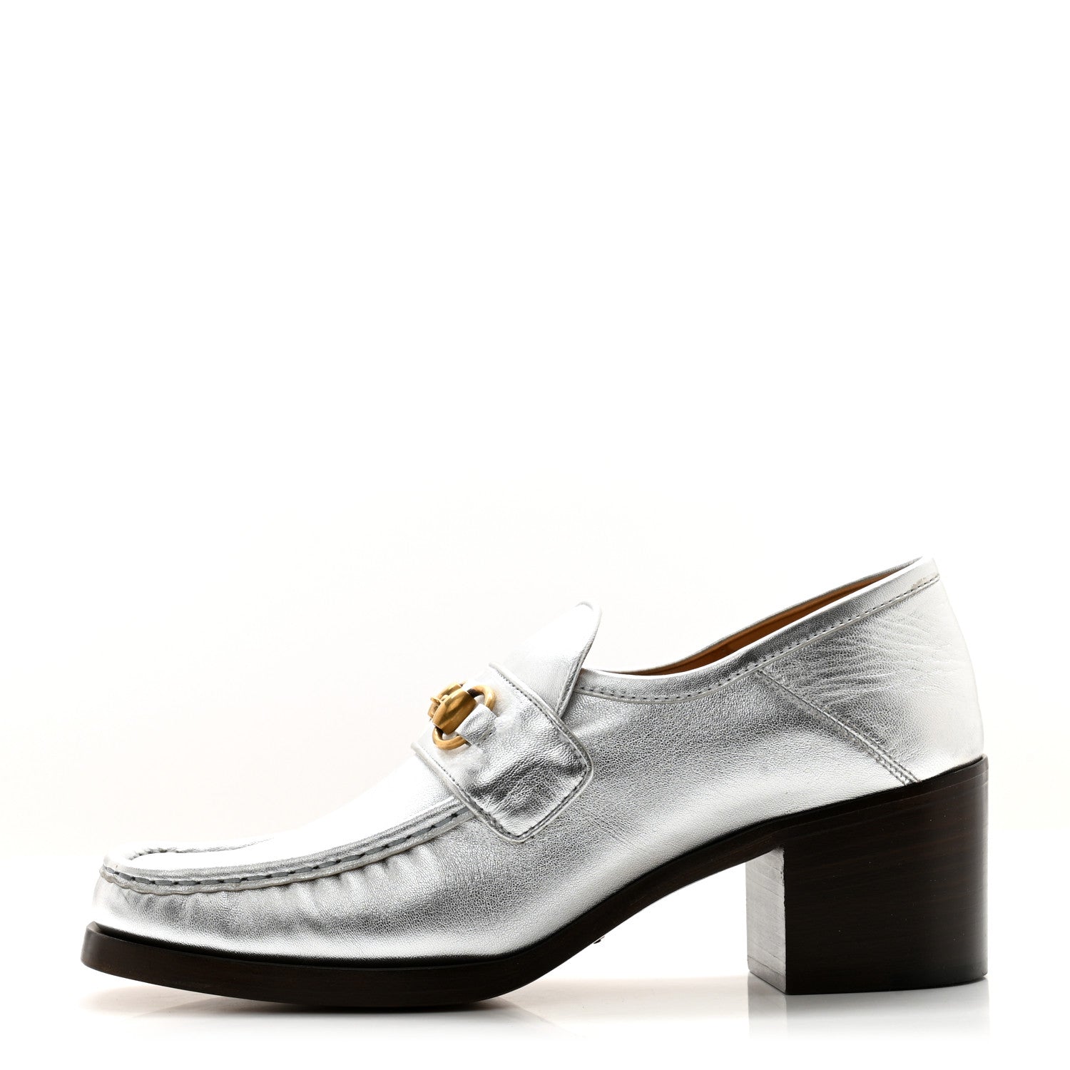 Gucci Galassia GG Marmont Fringe 50mm Loafer Pumps 39.5 Argento 1 of 11