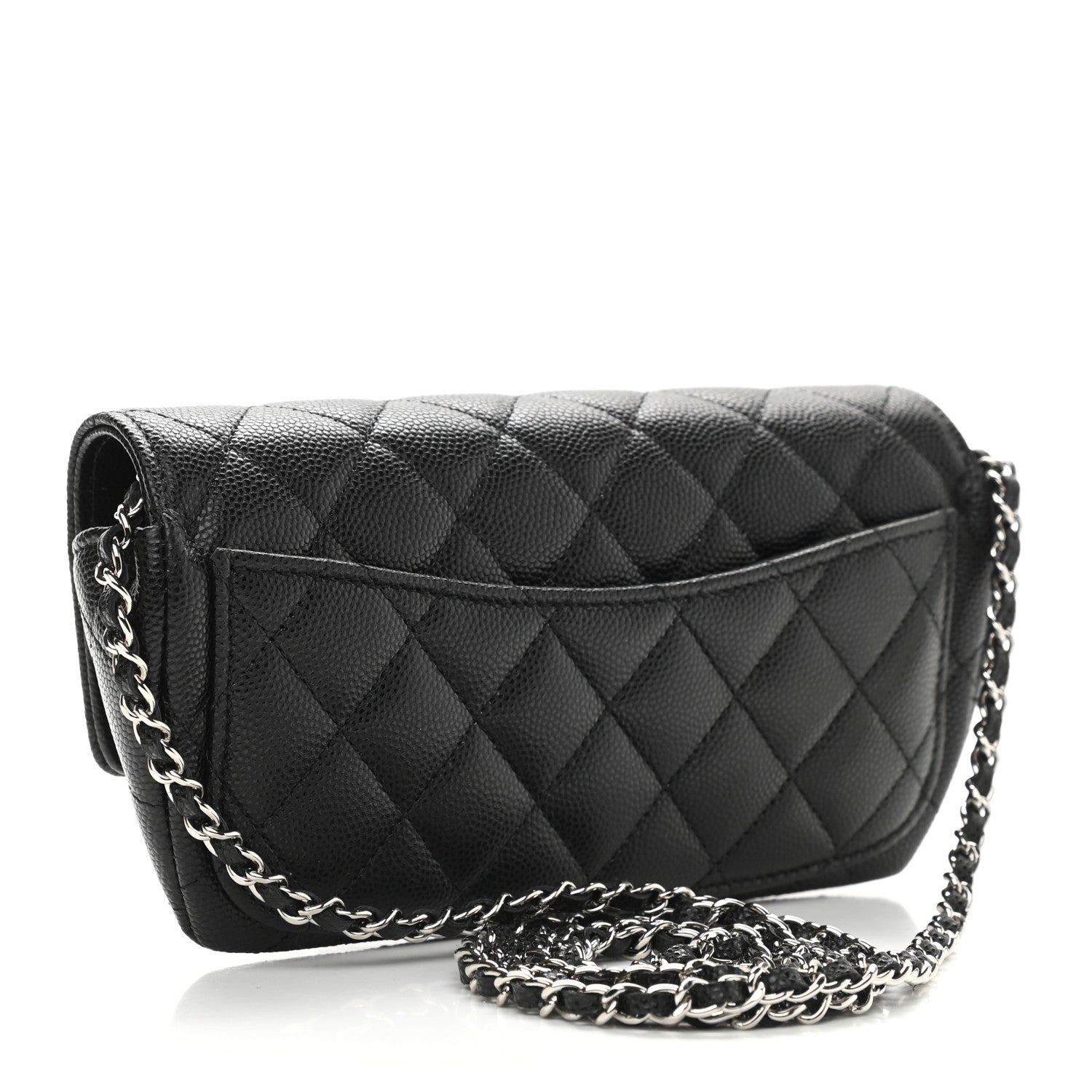Chanel Caviar Quilted Glasses Case With Chain Black 3 of 10