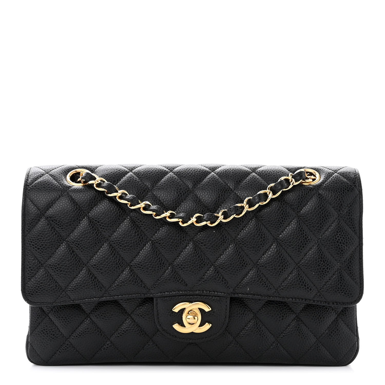 Chanel Caviar Quilted Medium Double Flap Black 1 of 11