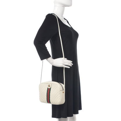 Gucci Calfskin Web Trapuntata Small Shoulder Bag Off White 2 of 9