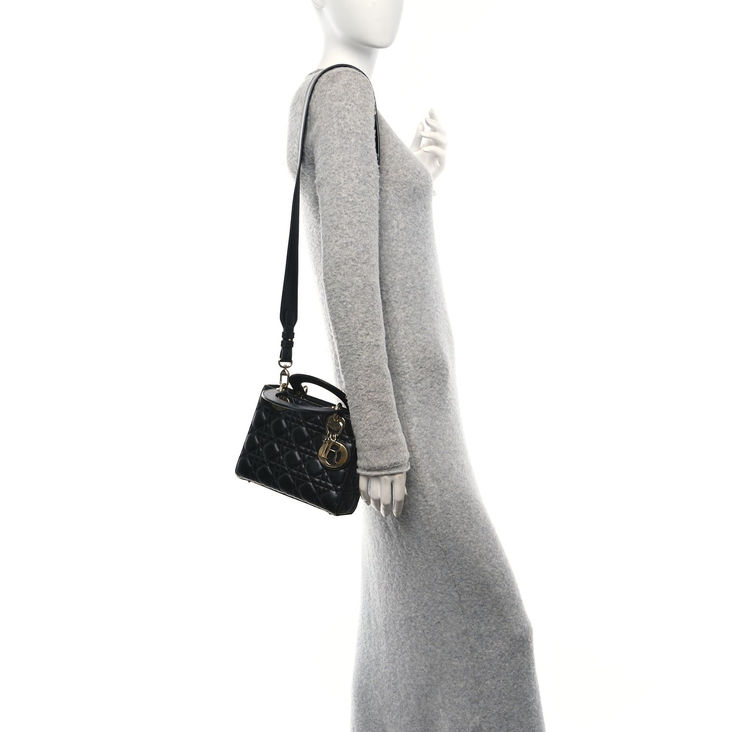 Lambskin Cannage Small My ABCDior Lady Dior Black