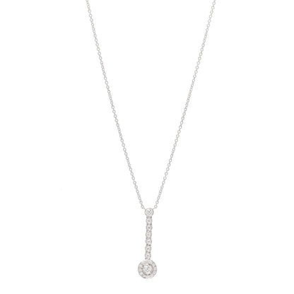 Tiffany Platinum Diamond Circlet Drop Pendant Necklace 1 of 6
