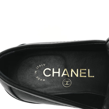 Chanel Lambskin Quilted CC Turnlock Loafers 36 Black 7 of 8