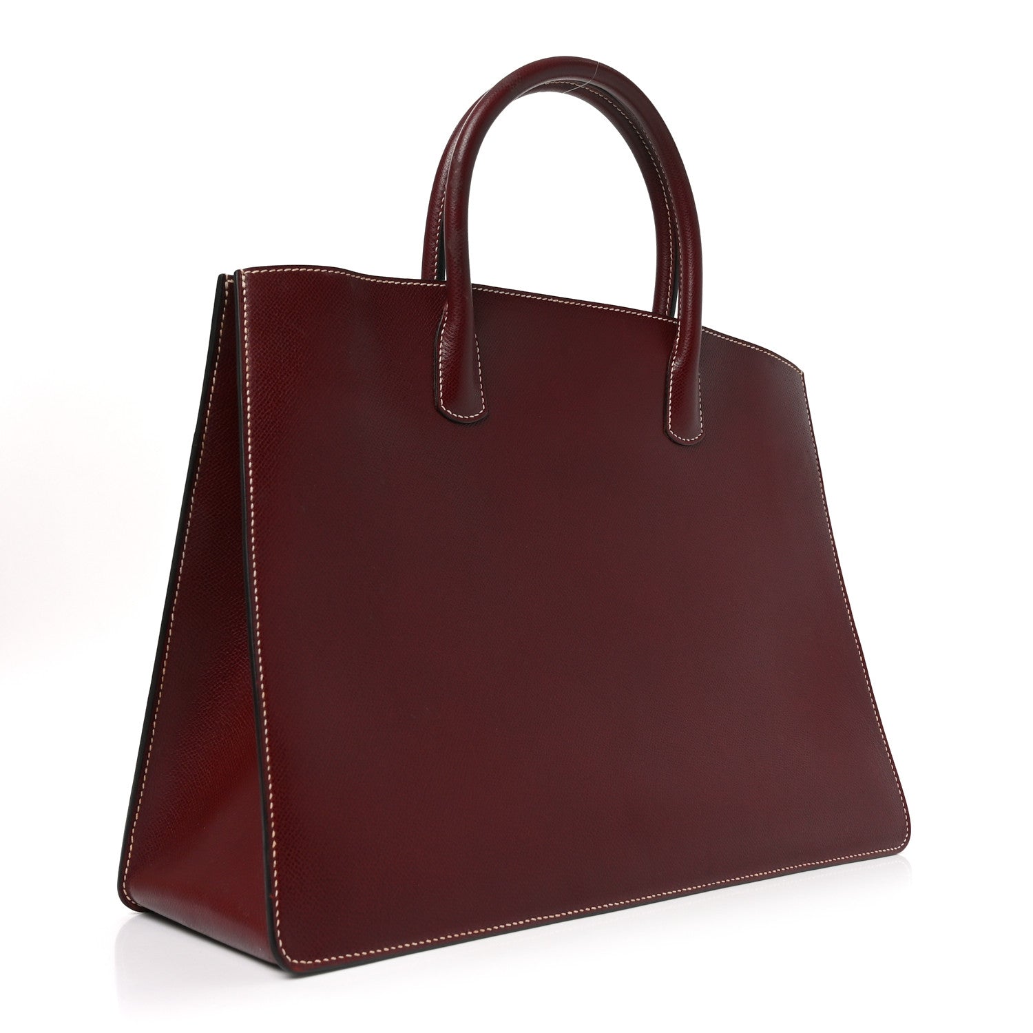 Hermes Veau Grain Lisse White Bus 40 Rouge Vif 3 of 9